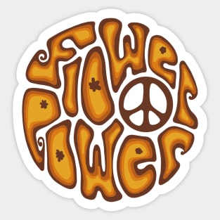 Flower Power Word Art Sticker